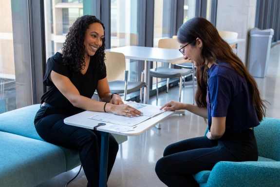 Academic Advisor meeting with a student.